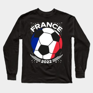 France Flag Soccer Football Team Long Sleeve T-Shirt